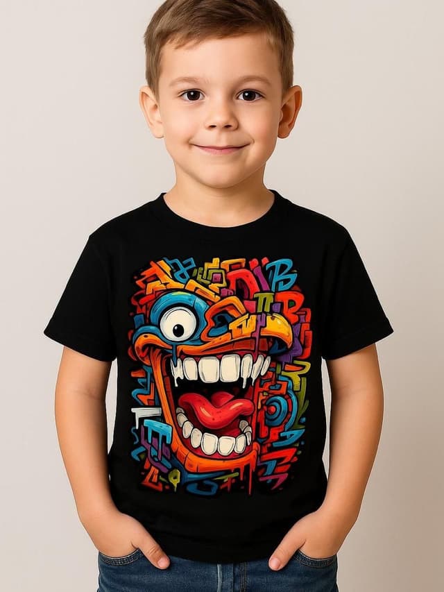 Black T-Shirt For Kids 1