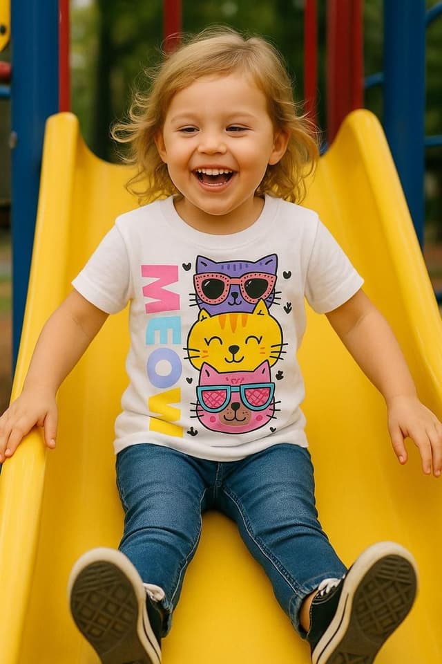 White T-Shirt For Kids 2